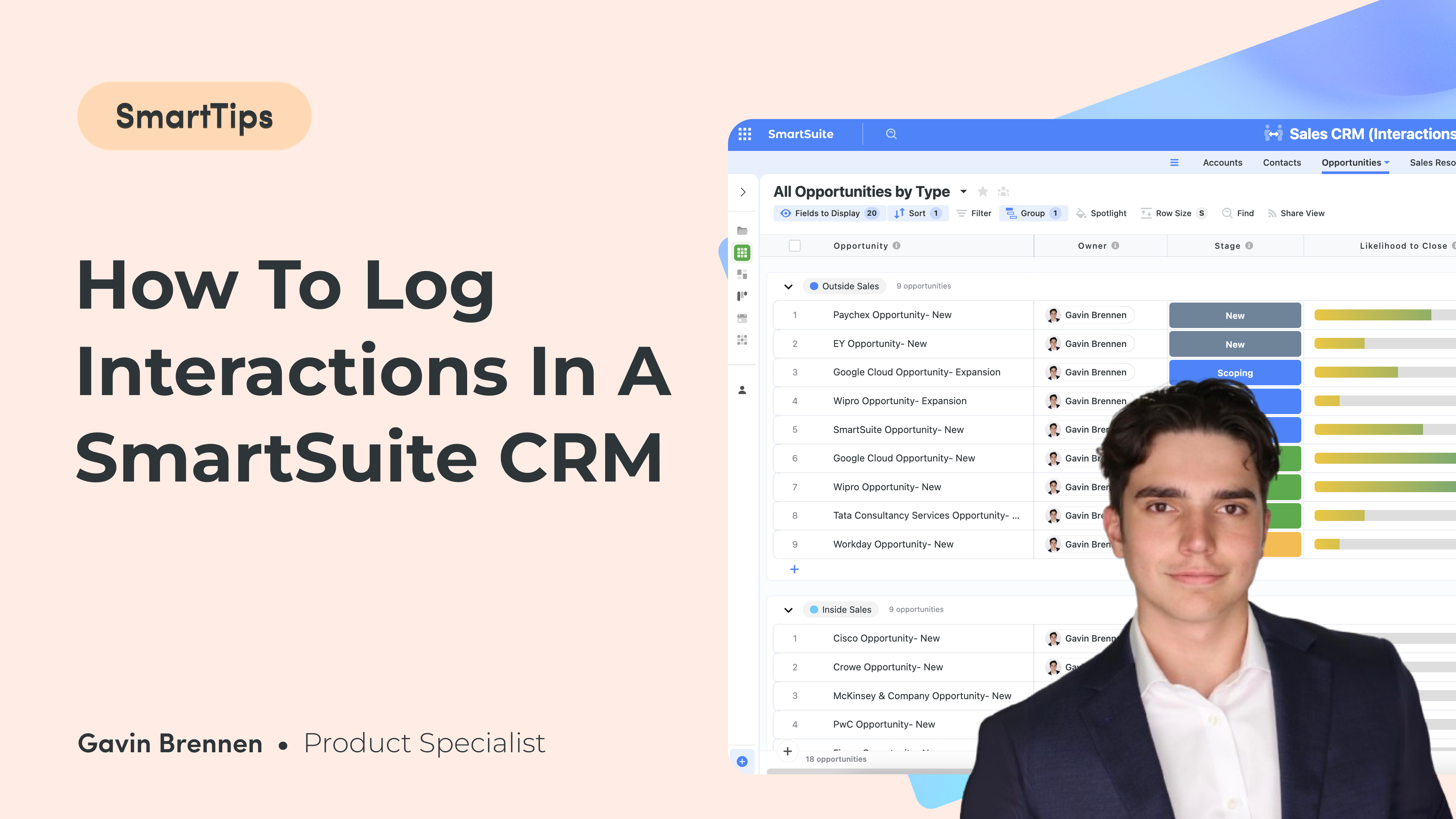 How To Log Interactions In a SmartSuite CRM