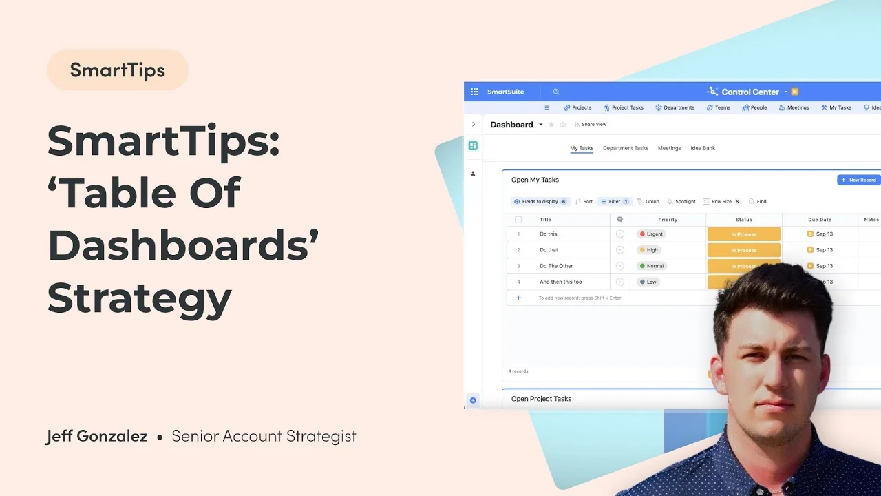 Table of Dashboards Strategy
