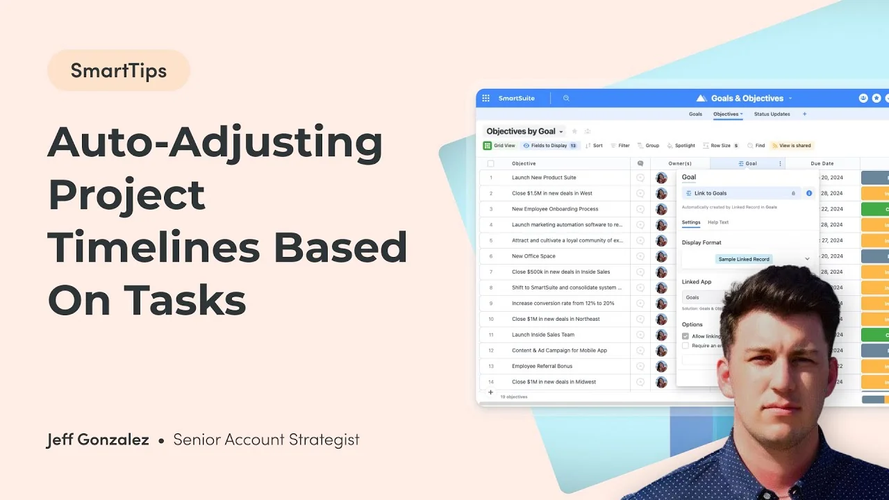 How to Auto-adjust a Project Timeline Based on Task Records
