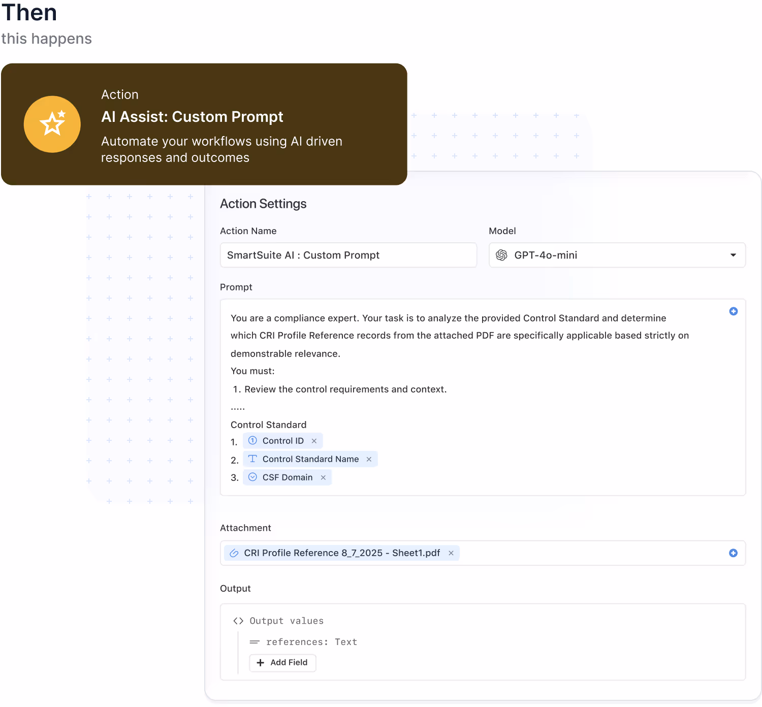 AI Assist Action in SmartSuite