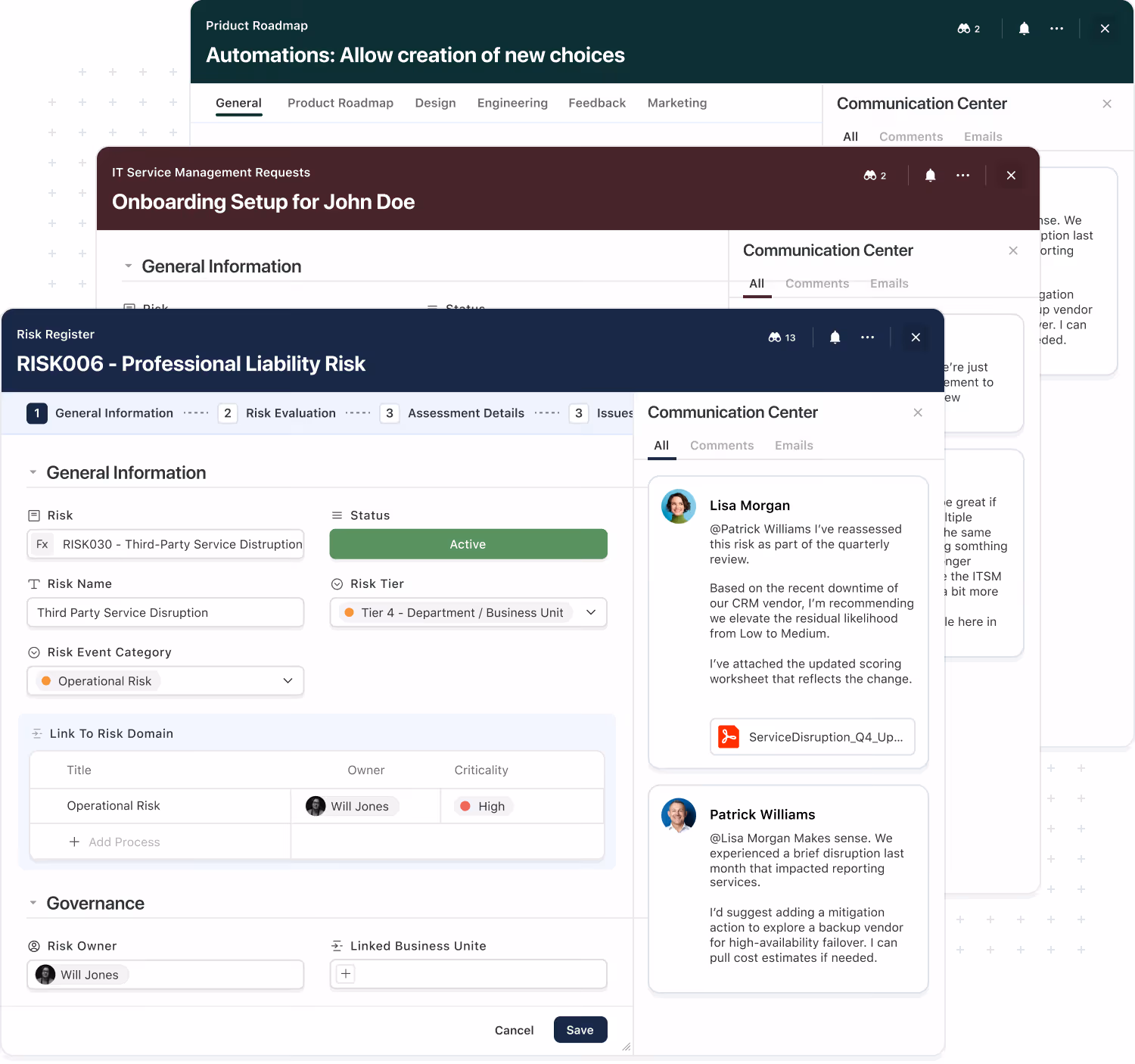The Same Collaboration Model Across Every Solution in SmartSuite