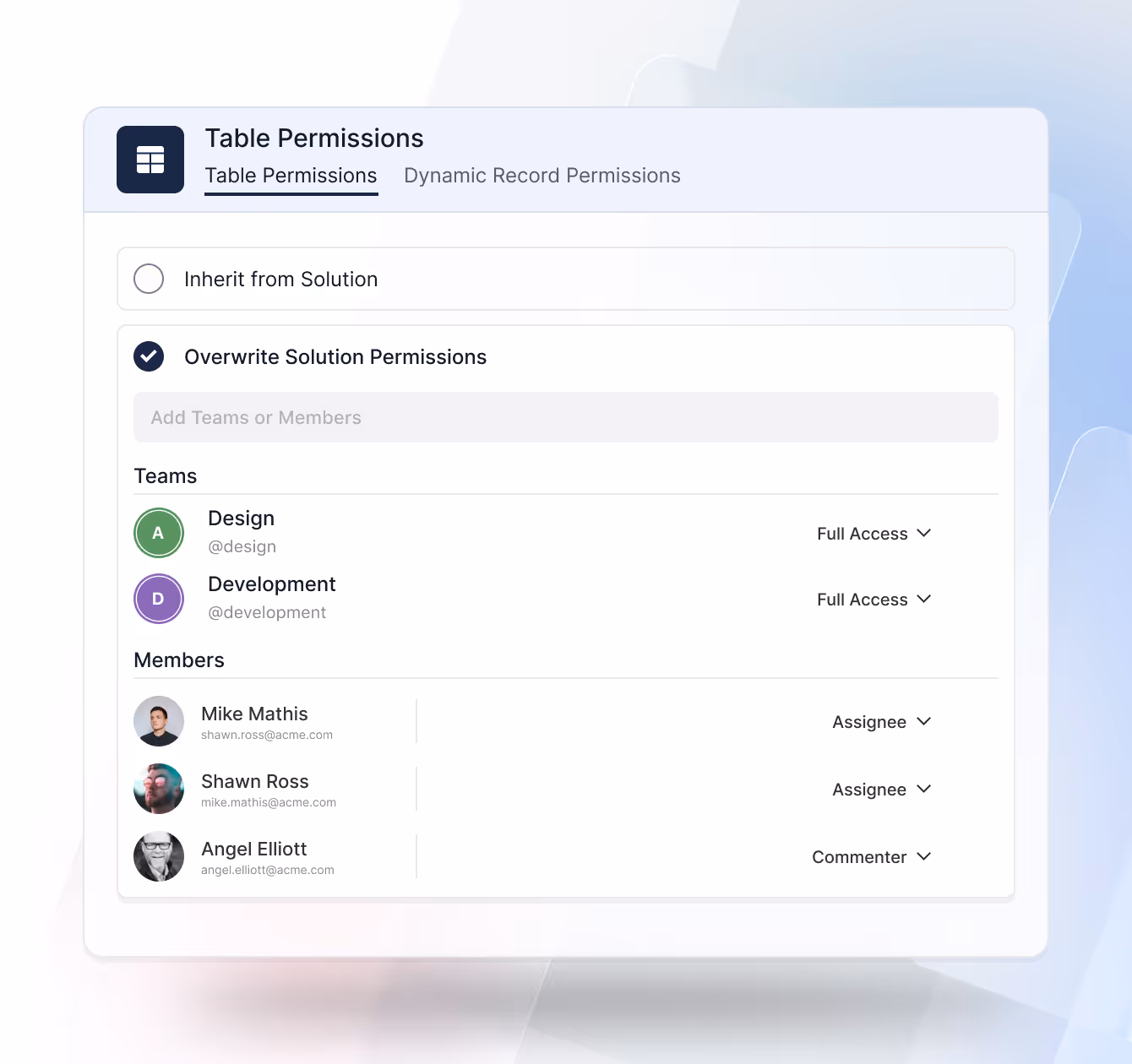 Table Permissinos in SmartSuite