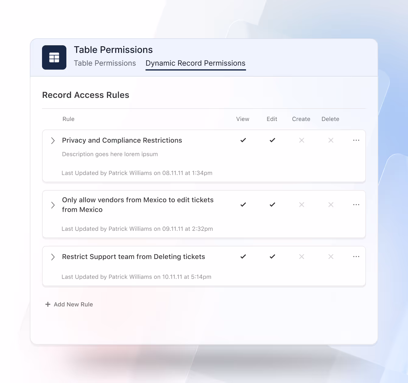 Record Level in SmartSuite