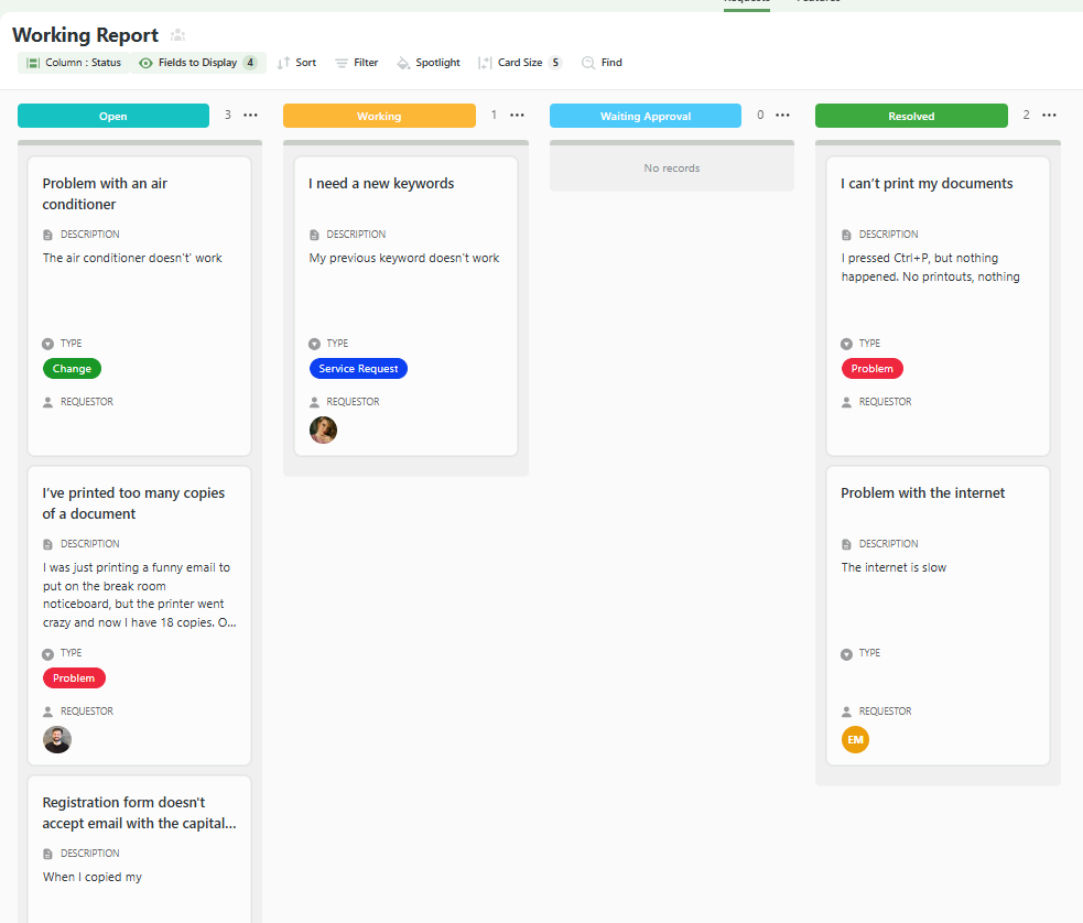 Screenshot: Ready-To-Use IT Help Desk Template in SmartSuite
