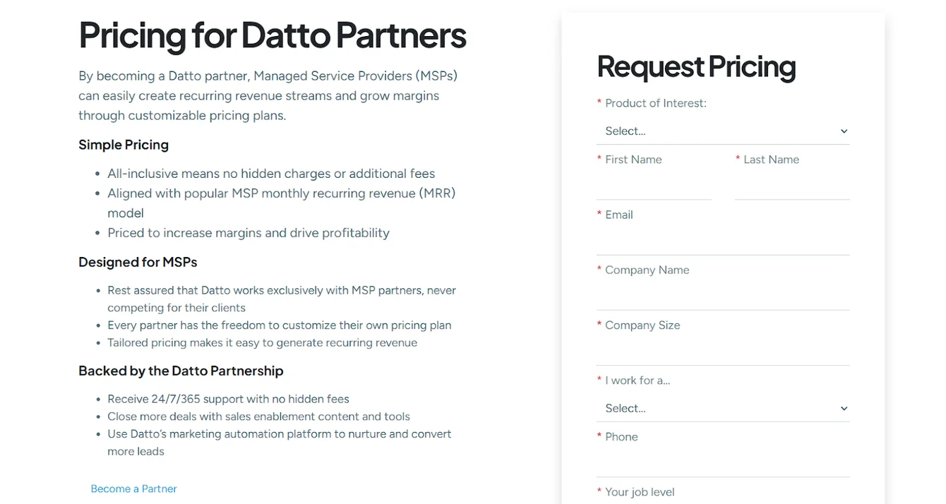 Datto RMM: Pricing