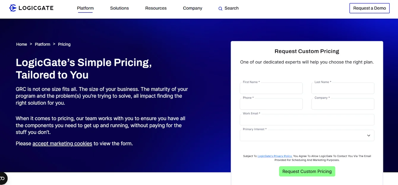 LogicGate: Pricing