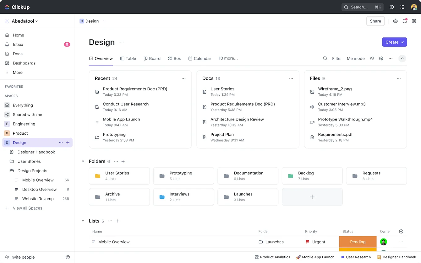 ClickUp’s Top Features