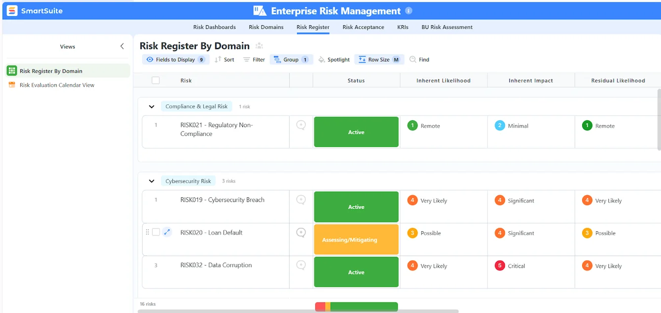 Screenshot: A single platform for every GRC workflow in SmartSuite