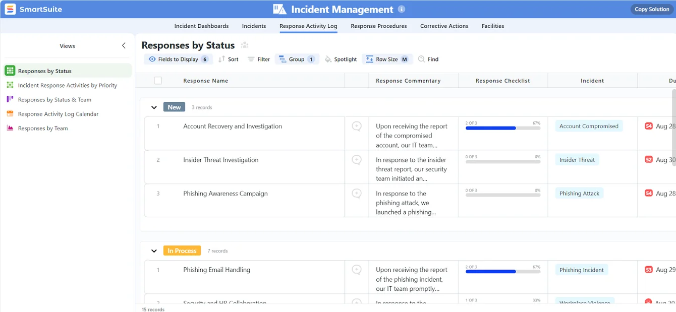 Screenshot: SmartSuite: 10 Best Origami Risk Alternatives & Competitors In 2026