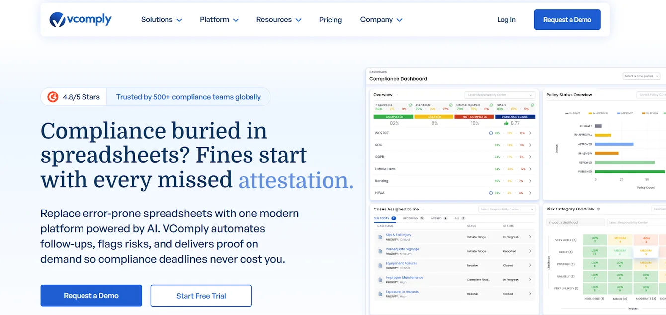 VComply: 10 Best Protecht Alternatives & Competitors [2026]