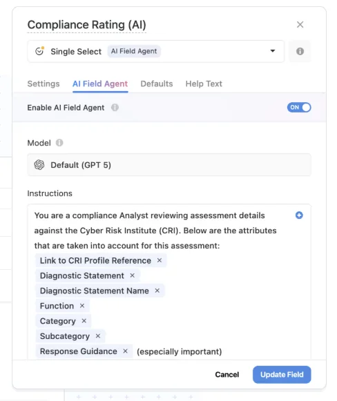 Screenshot: Built-in AI for smarter execution and decision-making in SmartSuite