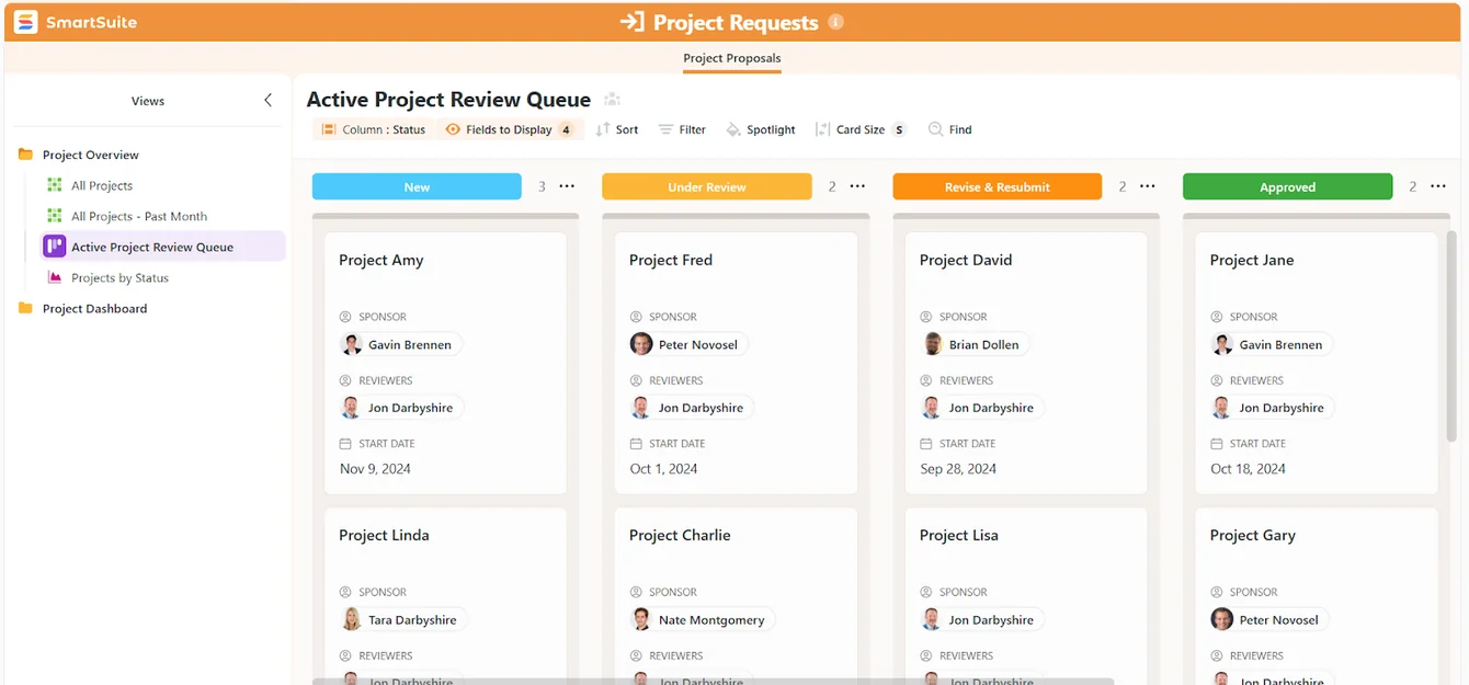 Screenshot: SmartSuite’s features