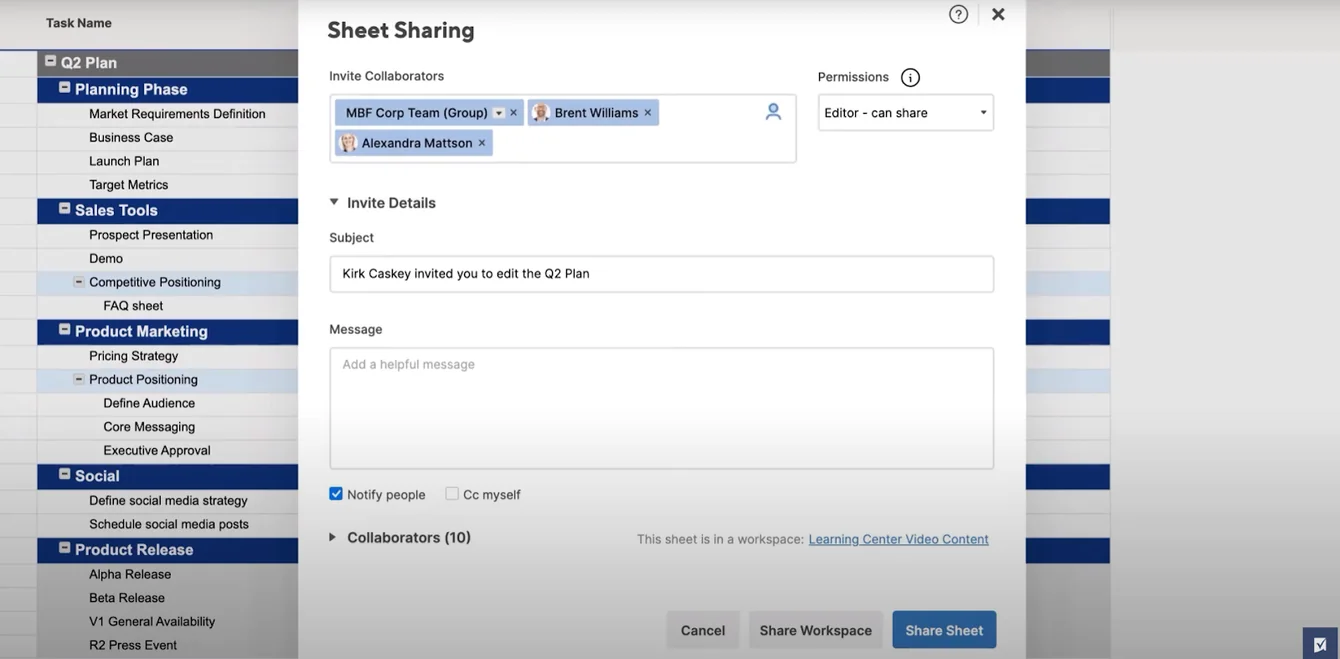 Team collaboration and file-based coordination