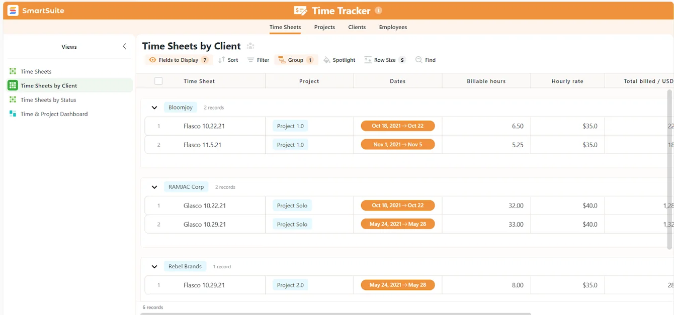 Screenshot: Project management built for real execution in SmartSuite