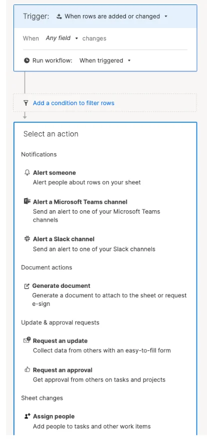 Automation and workflow rules