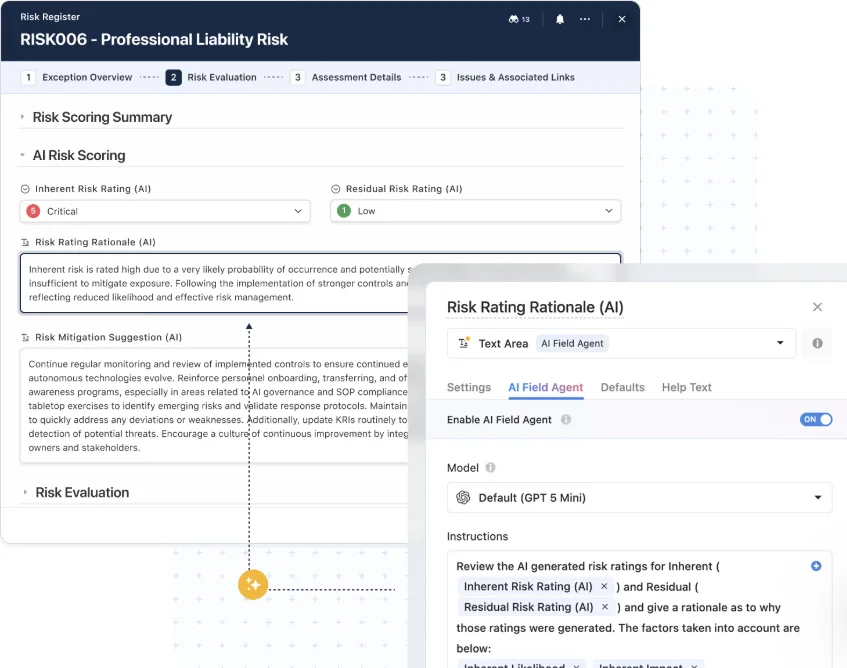 Screenshot: AI features built directly into project management in SmartSuite