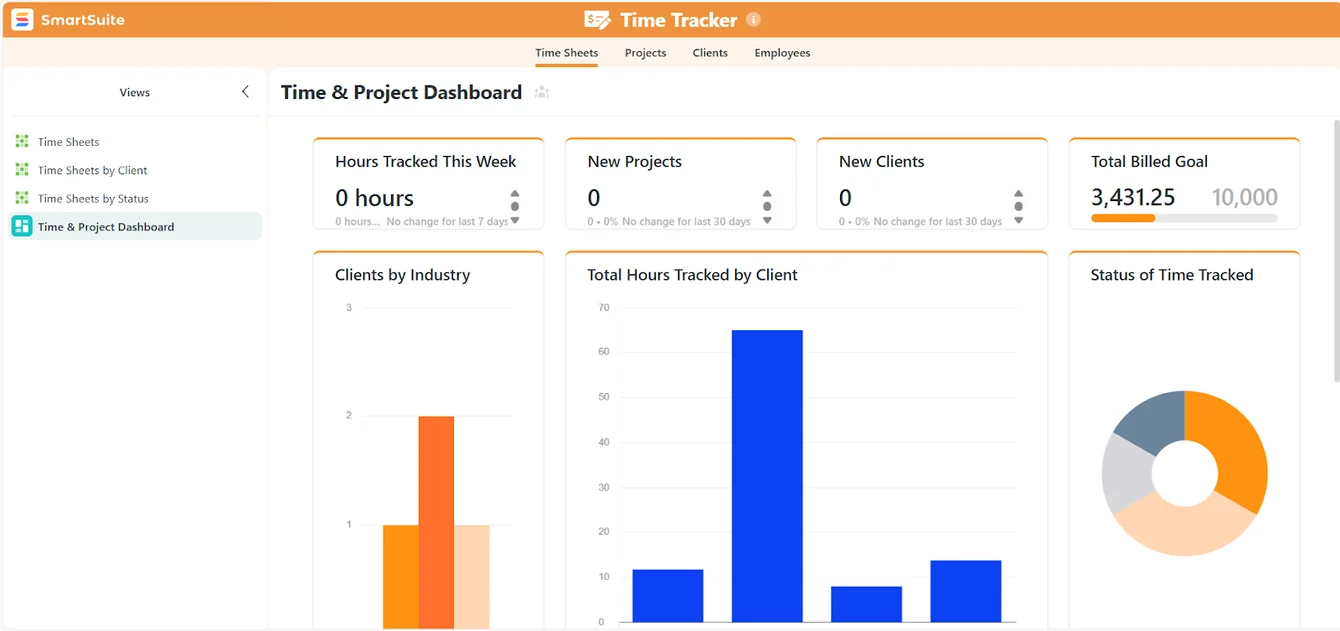 Screenshot: Comprehensive Project Management in SmartSuite
