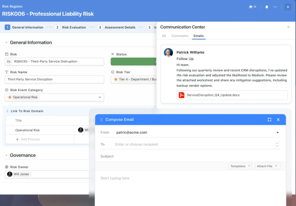 Screenshot: Built-in collaboration where the work happens in SmartSuite