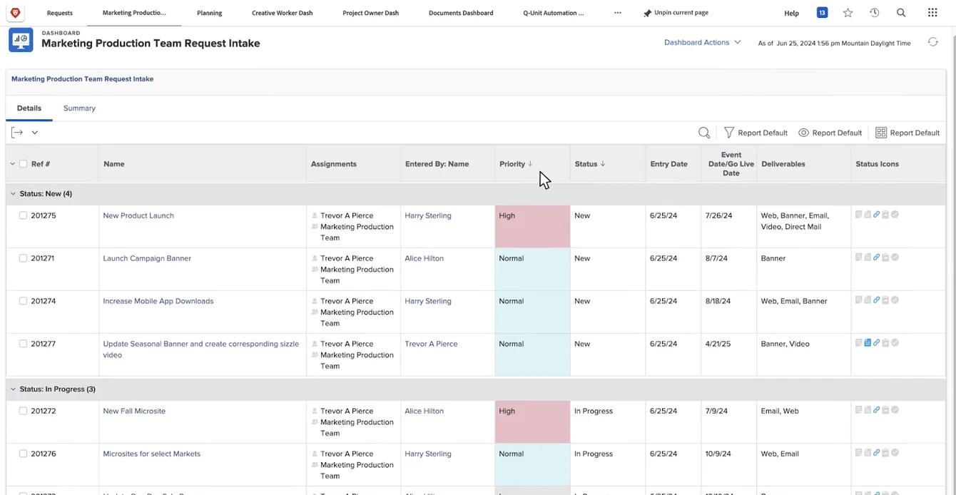 Centralized work management at enterprise scale