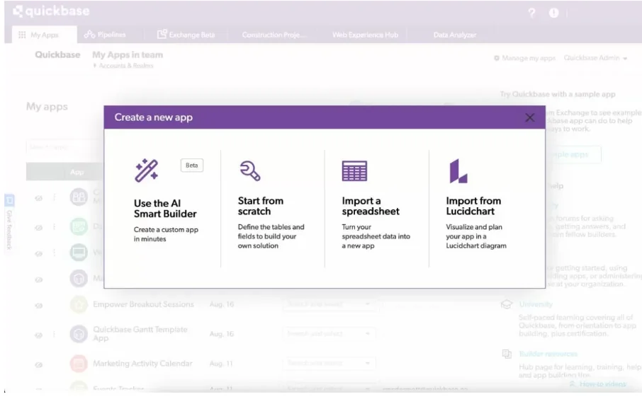 AI-powered assistance (Smart Builder)