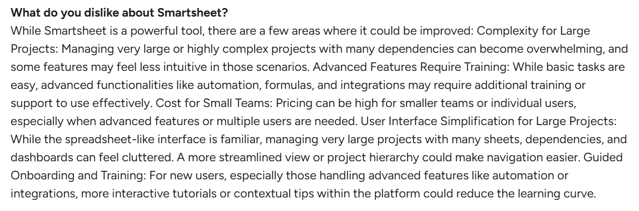 Smartsheet reviews