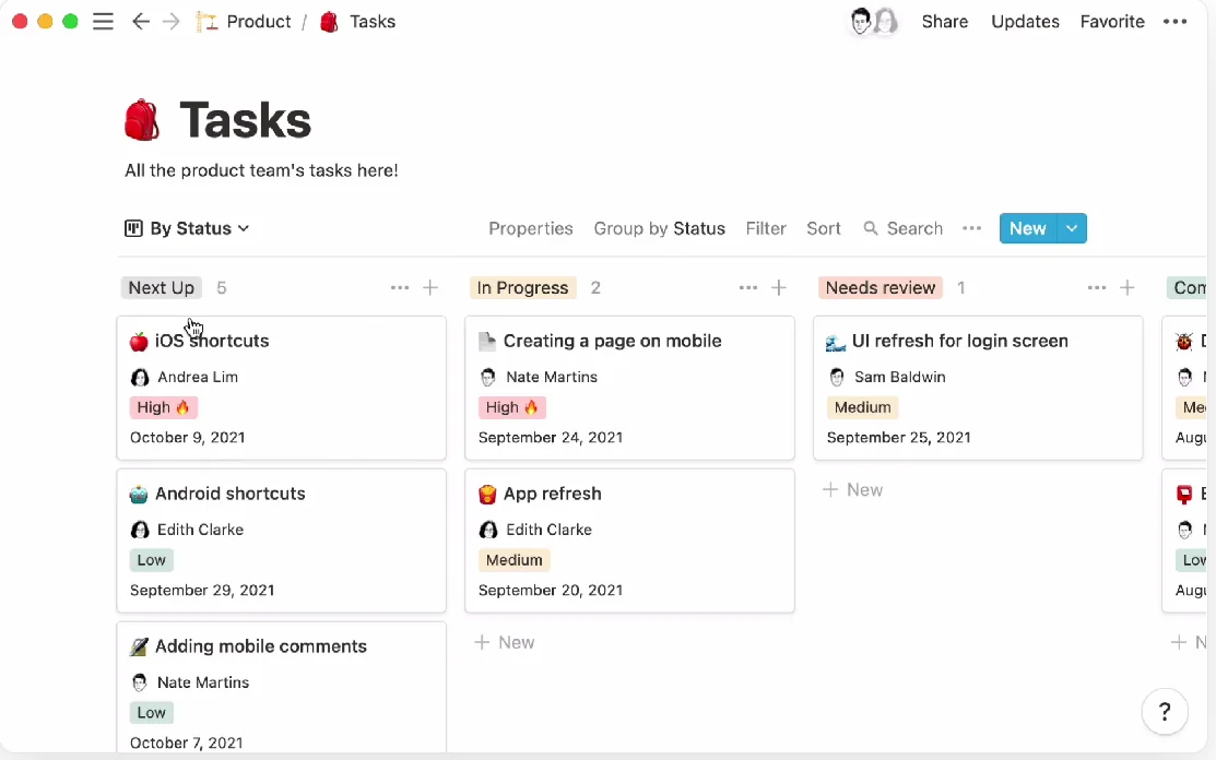Flexible project and task tracking