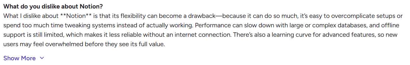 Notion reviews