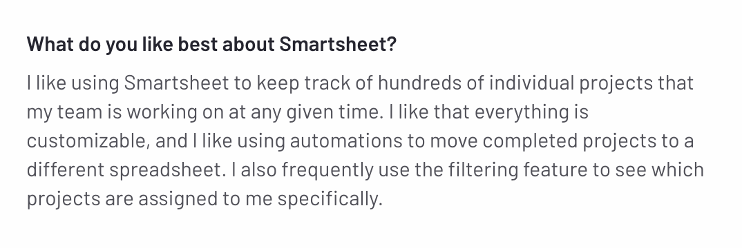 Smartsheet Reviews
