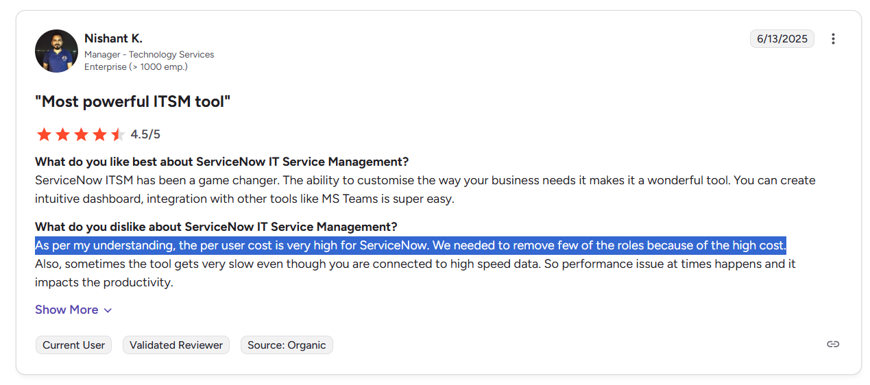 ServiceNow Reviews