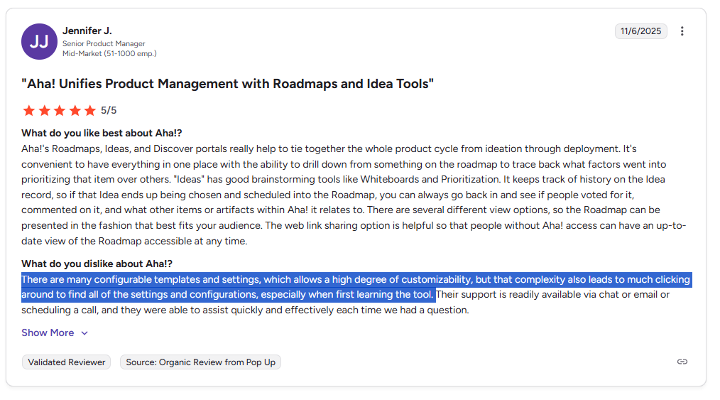 Aha! Reviews