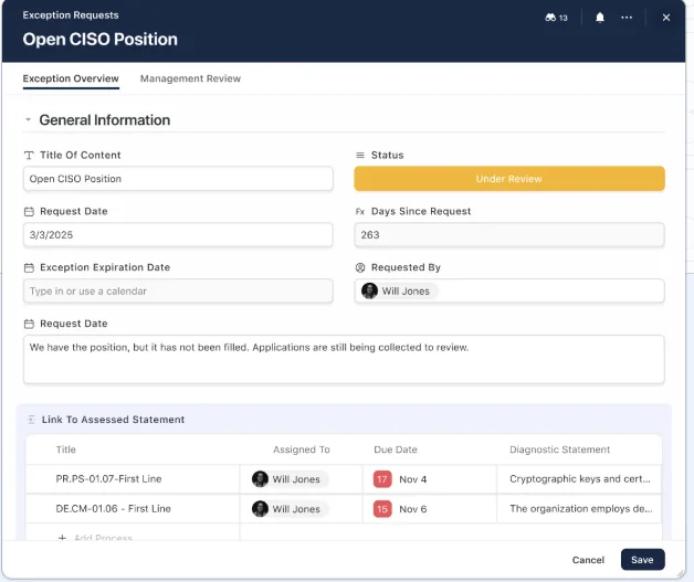 No-code customization built for modern GRC teams