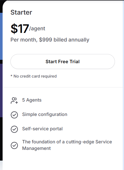 InvGate Starter ITSM plan
