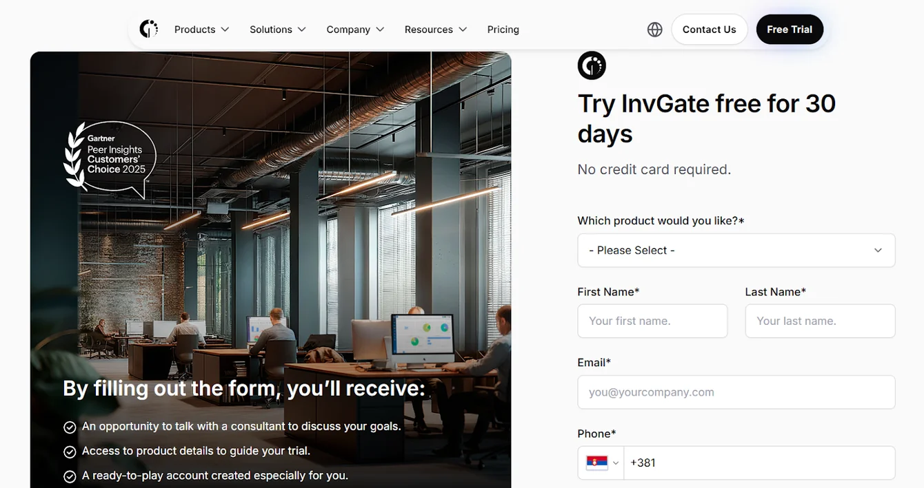 Does InvGate offer a free plan or a trial?