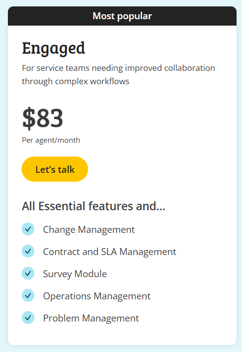TOPdesk Engaged plan