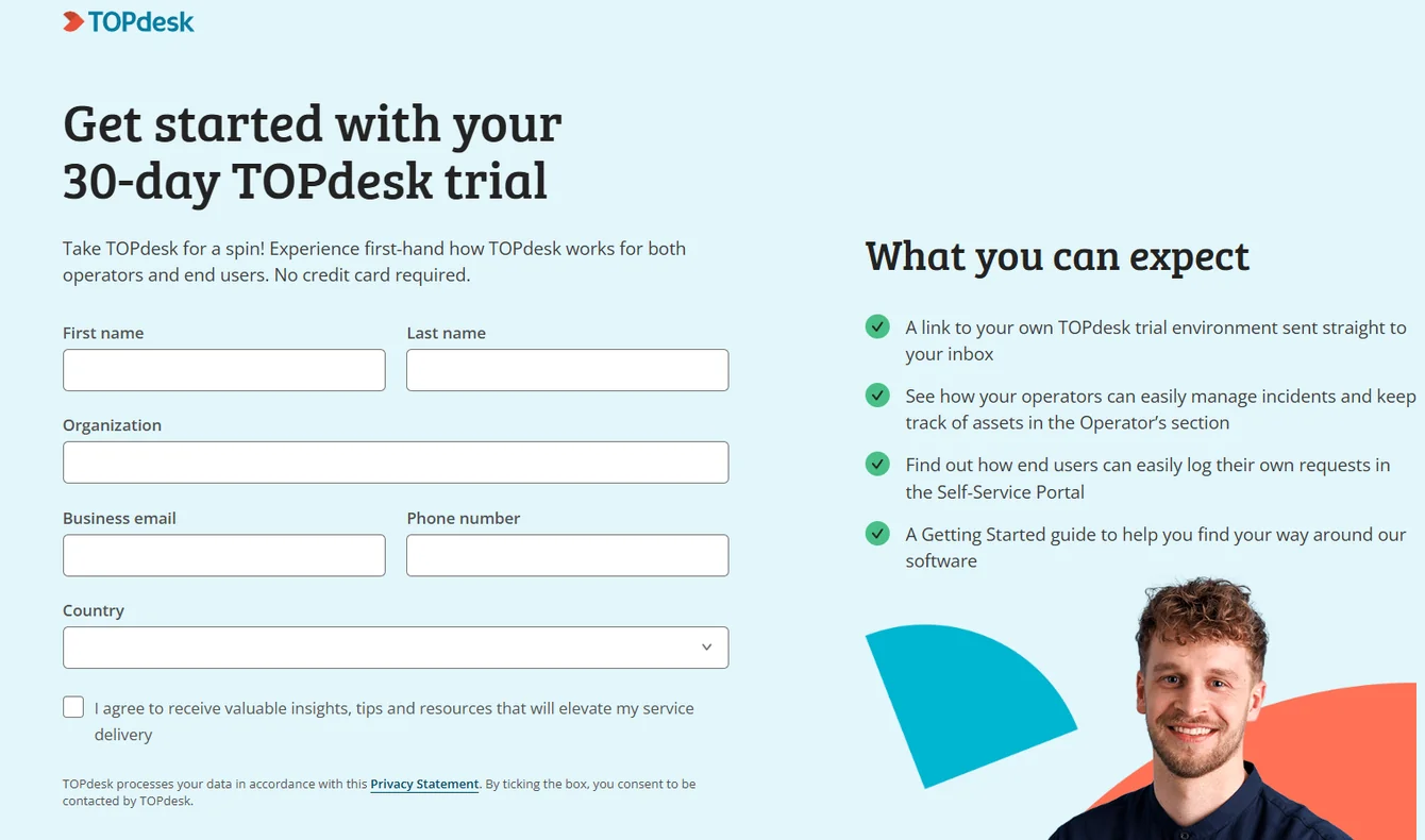 Does TOPdesk offer a free plan or a trial?
