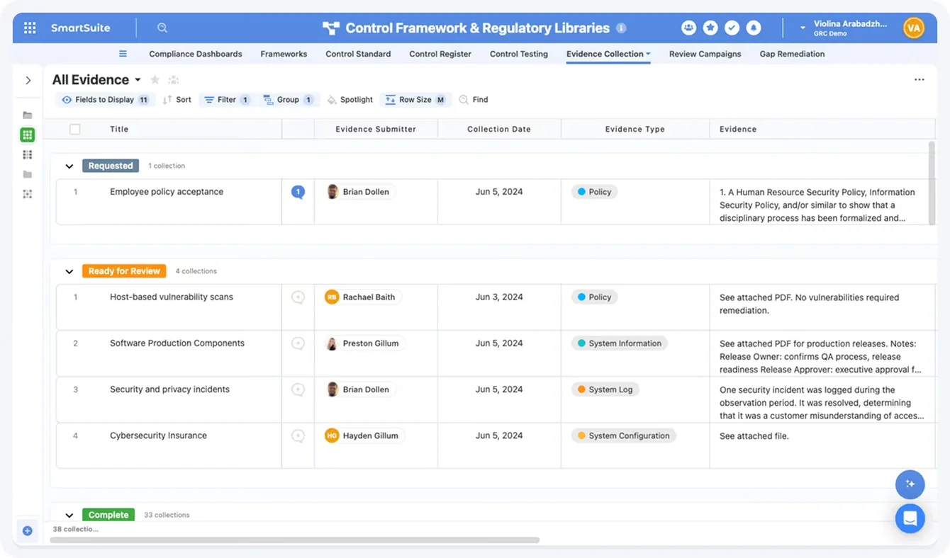 Connected work management platforms