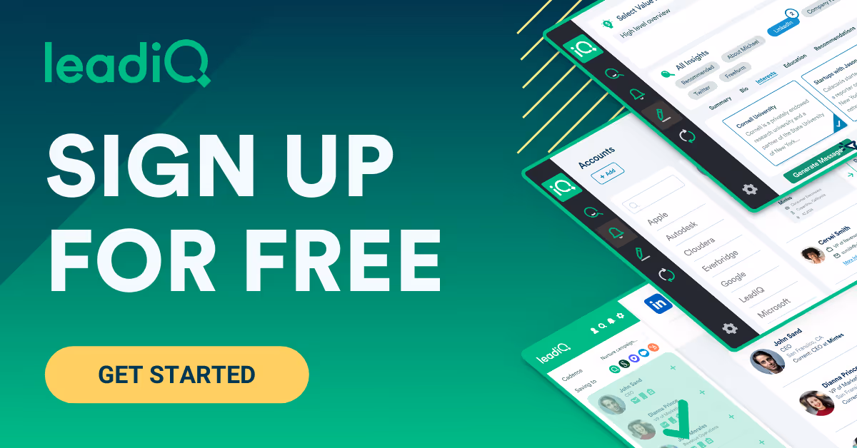 Click here to sign up free for the LeadIQ prospecting platform