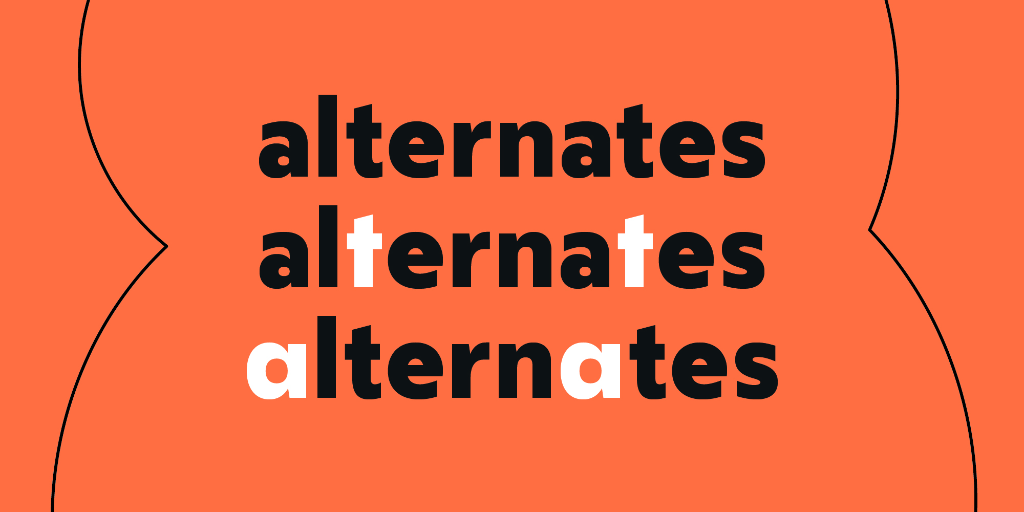 Alternates in Pudsey font