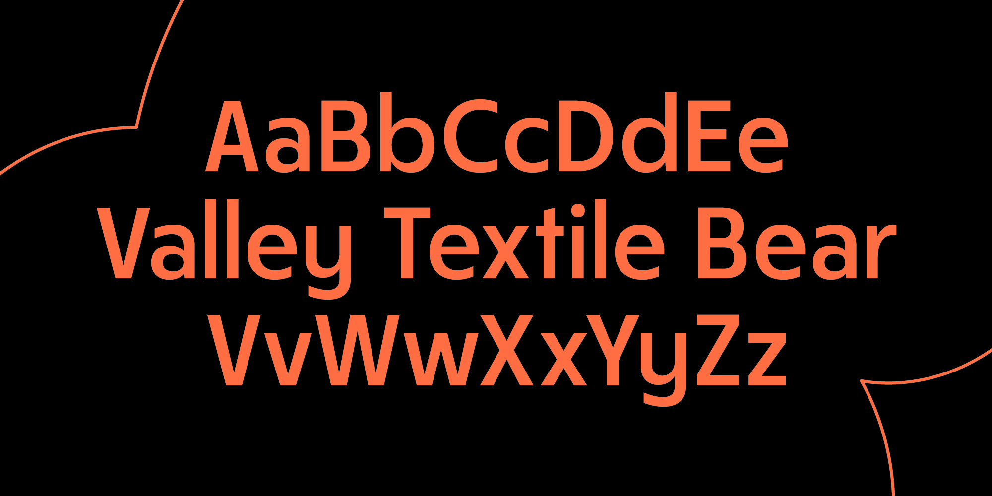 Letters and words set in Pudsey font