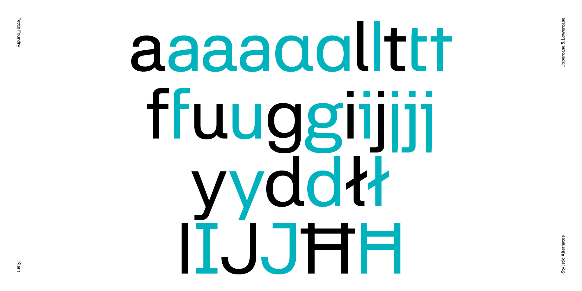 Alternates in Klarit font