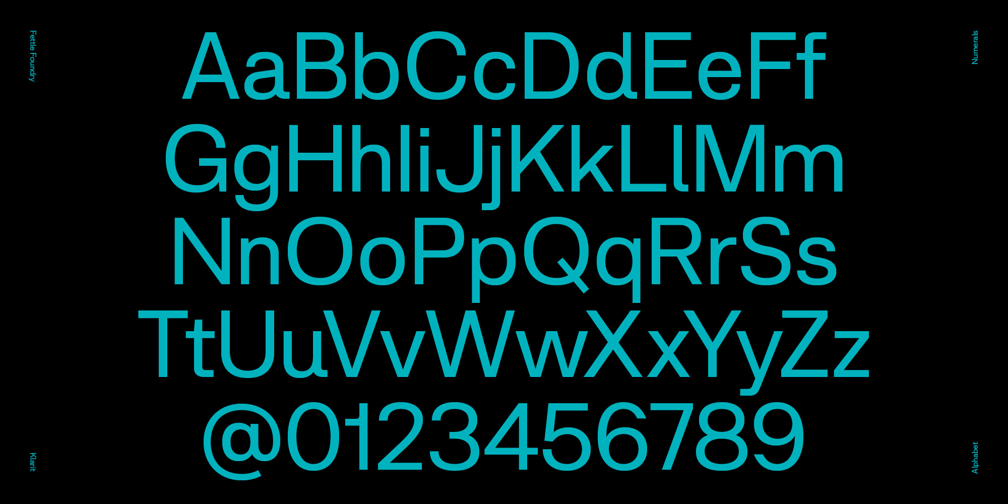 Basic letterforms of Klarit