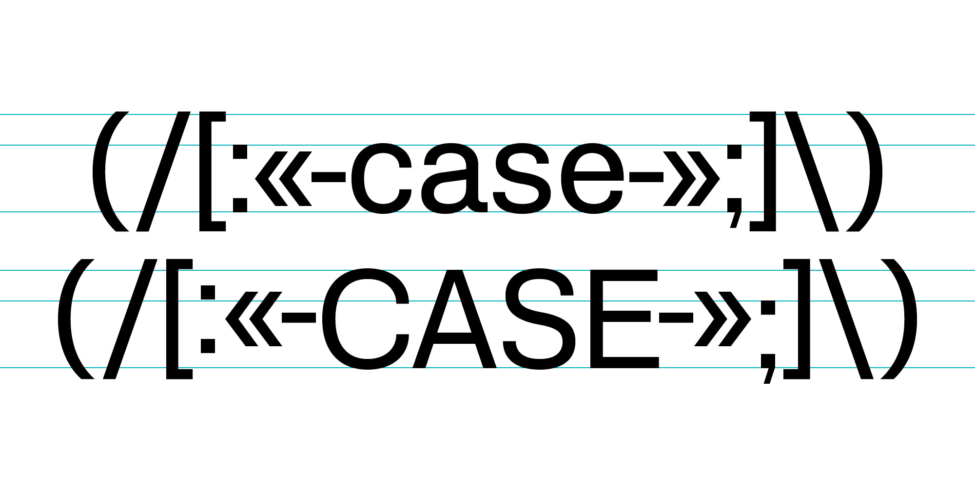 Case sensitive punctuation in Klarit