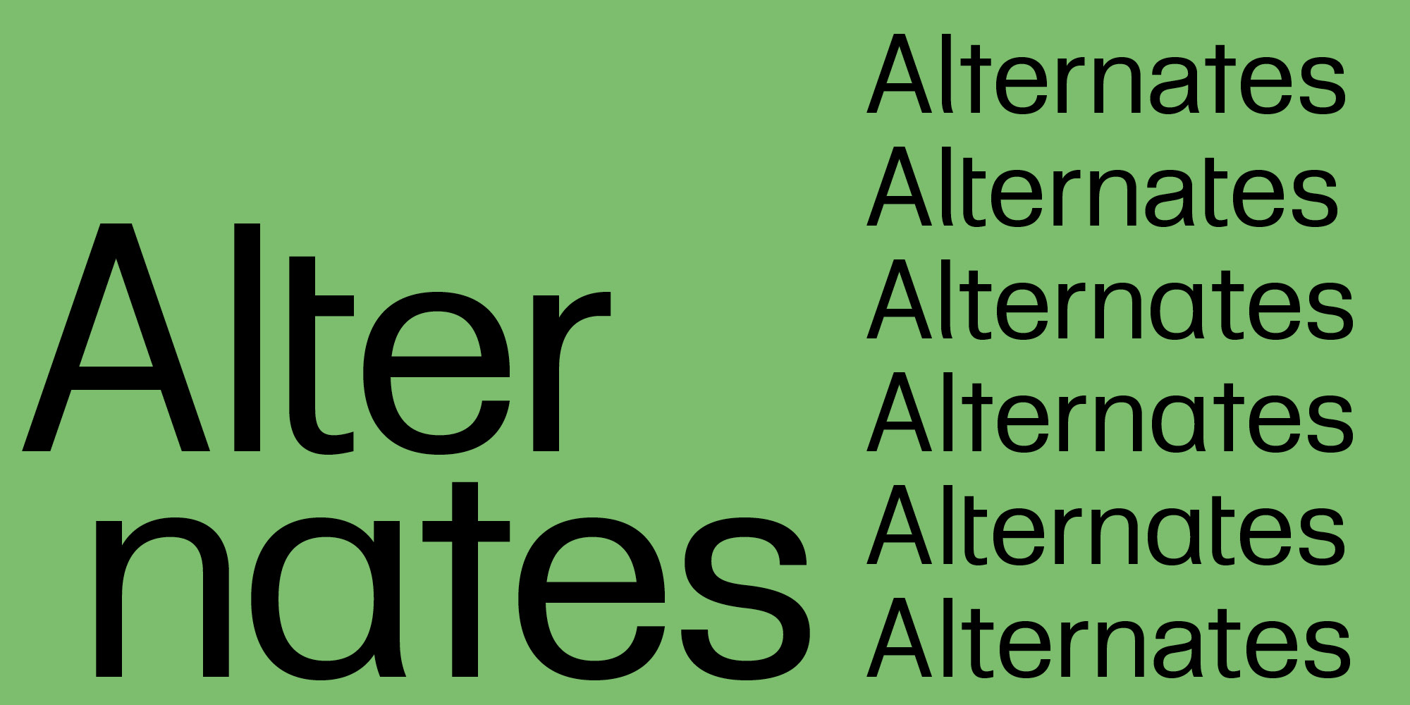 Alternates available in Skipton font