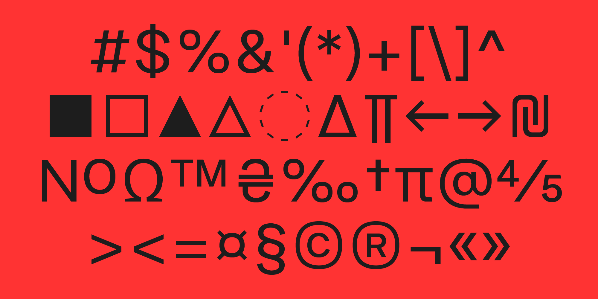 Symbols from Thorngumbald font