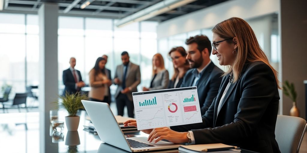 Un chef de projet CRM en réunion avec son équipe.