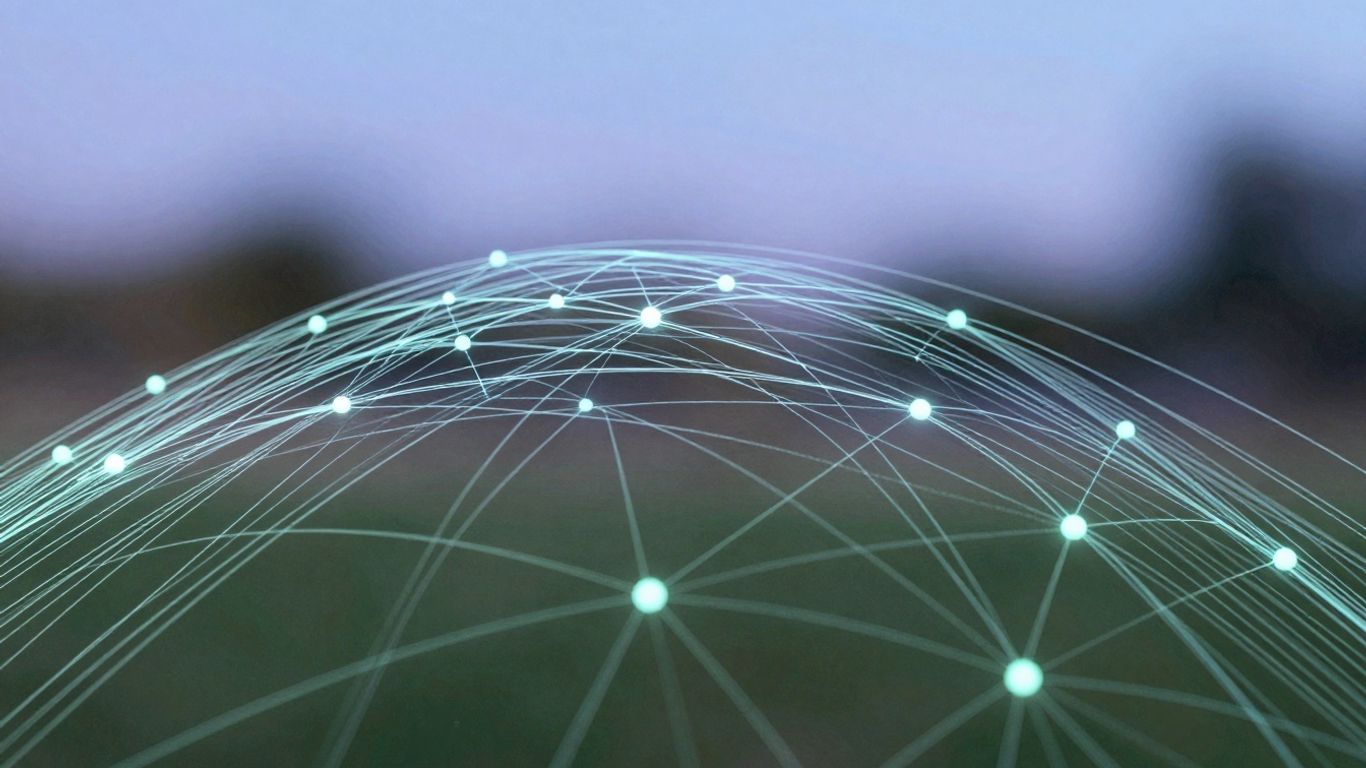 Interface de données connectées avec des flux d'informations.