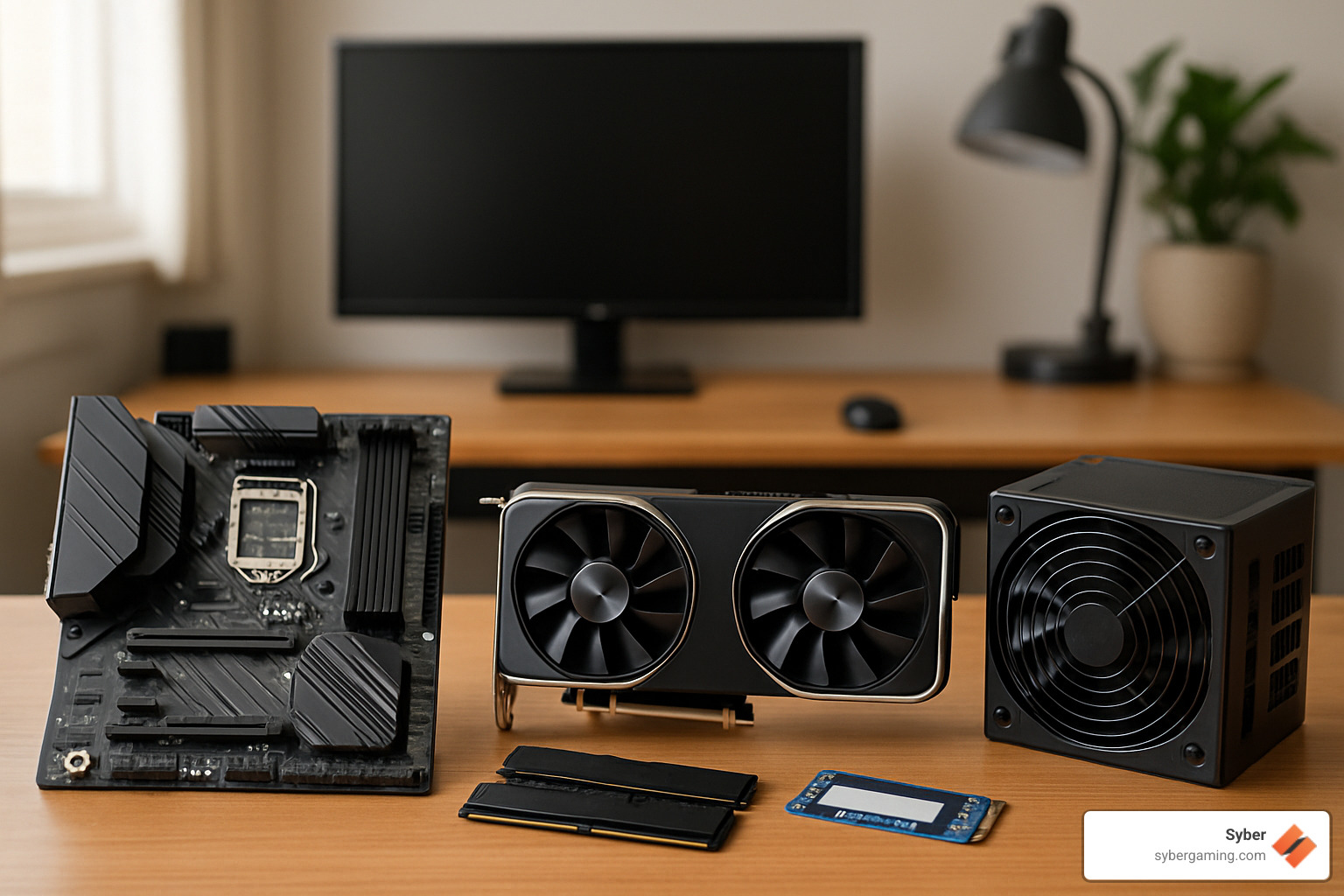 modular PC components laid out on desk showing upgrade potential - best gaming rig specs