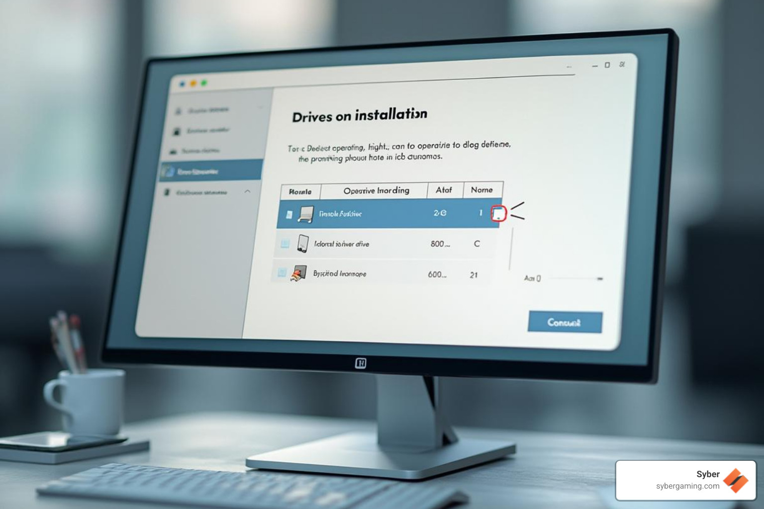 Windows 11 installation screen asking where to install the OS - ssd 1tb internal windows 11