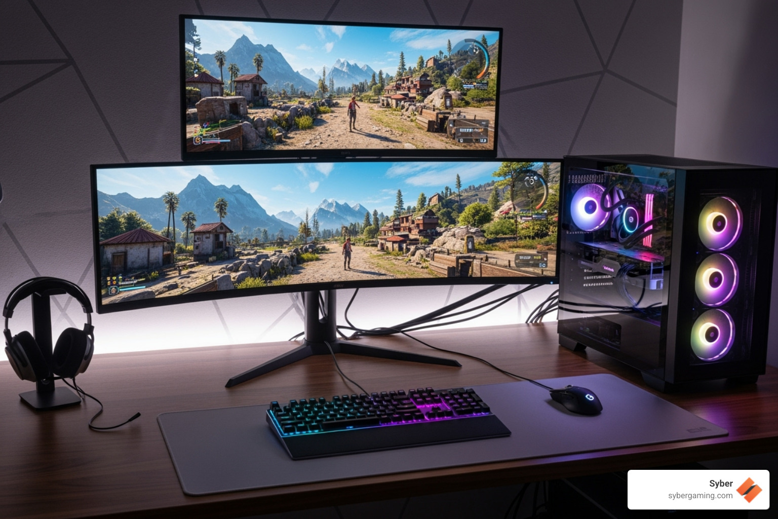 high-end gaming setup with low-profile keyboard - are low profile keyboards better for gaming