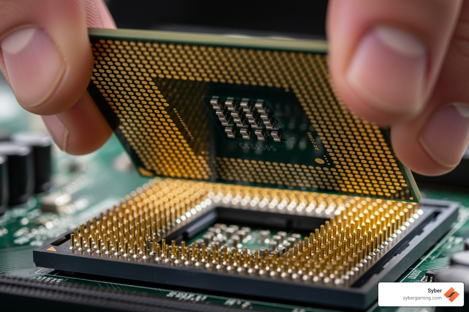 a CPU being installed into a motherboard socket - good budget gaming computer builds
